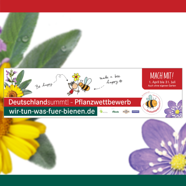 Outdoor-Banner: Deutschland summt!-Pflanzwettbewerb 2023